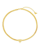 Catherine CZ & Chain Choker Necklace by Sterling Forever