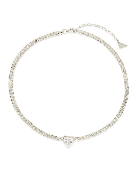 Catherine CZ & Chain Choker Necklace by Sterling Forever