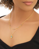 Alessandra CZ & Enamel Evil Eye Layered Necklace by Sterling Forever