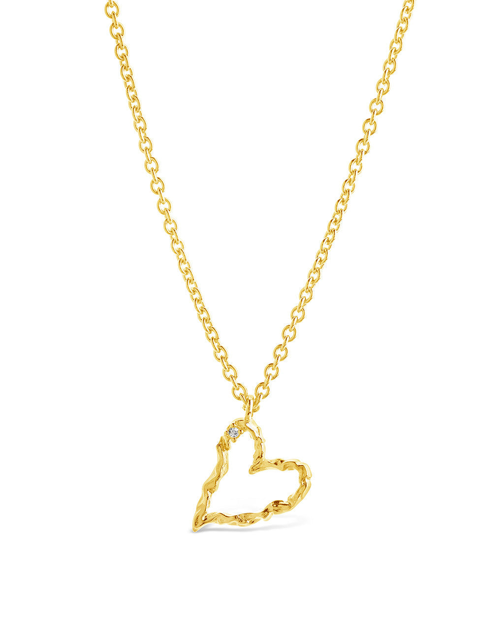 Amia CZ Heart Pendant Necklace by Sterling Forever