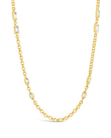 Marceline Stationed CZ Chain Necklace by Sterling Forever