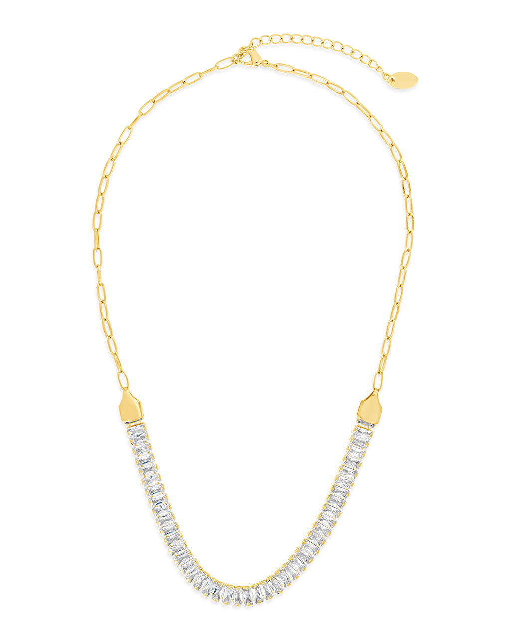 Sarai CZ & Chain Tennis Necklace by Sterling Forever