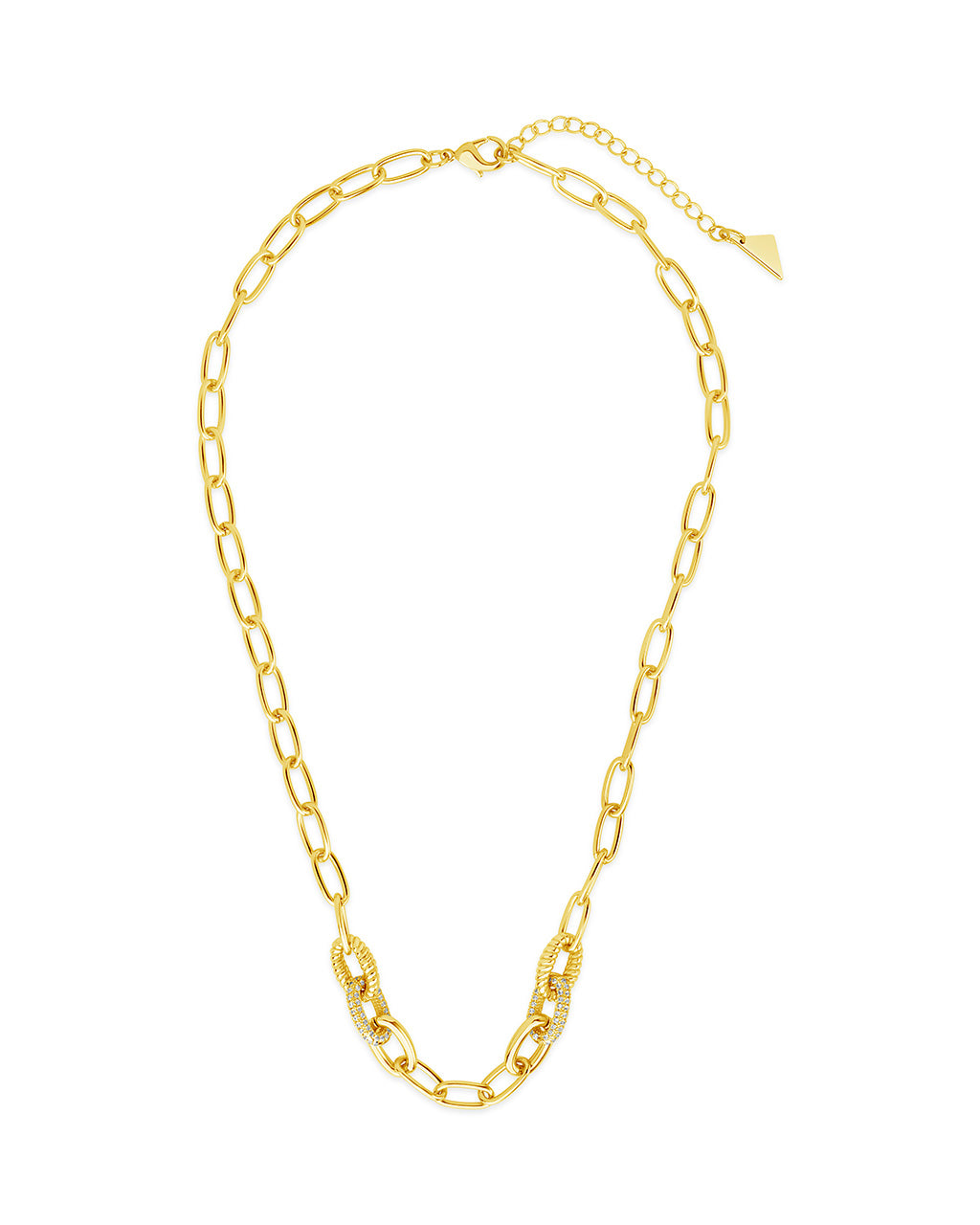 Samar CZ-Encrusted Chain Link Necklace by Sterling Forever