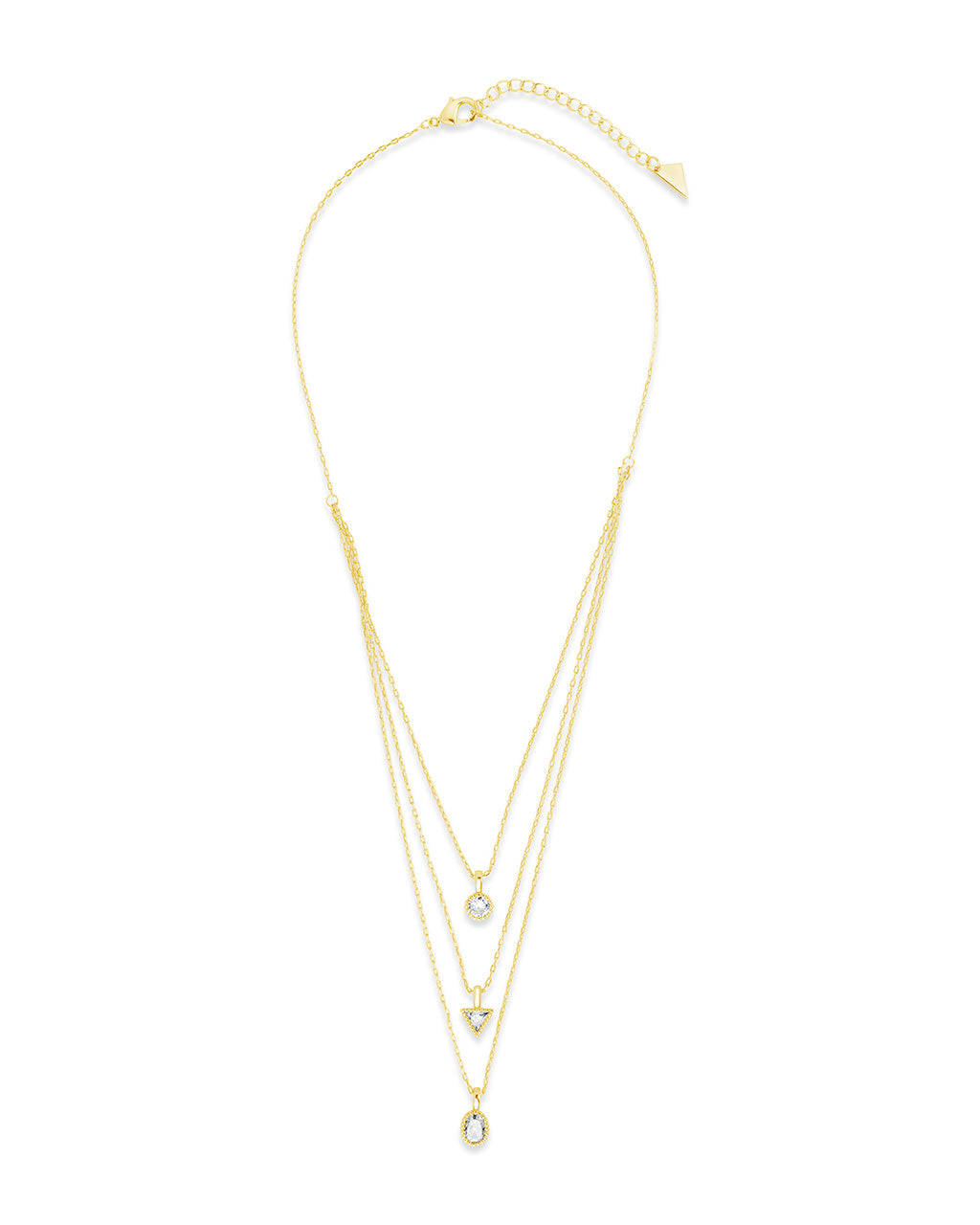 Julie CZ & Layered Chain Necklace by Sterling Forever