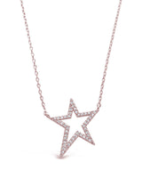 Sterling Silver CZ Star Necklace by Sterling Forever