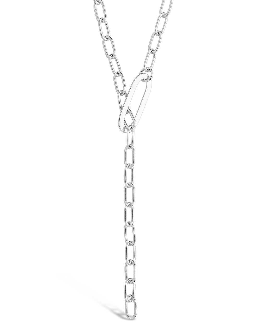 Chain Link Lariat Necklace by Sterling Forever