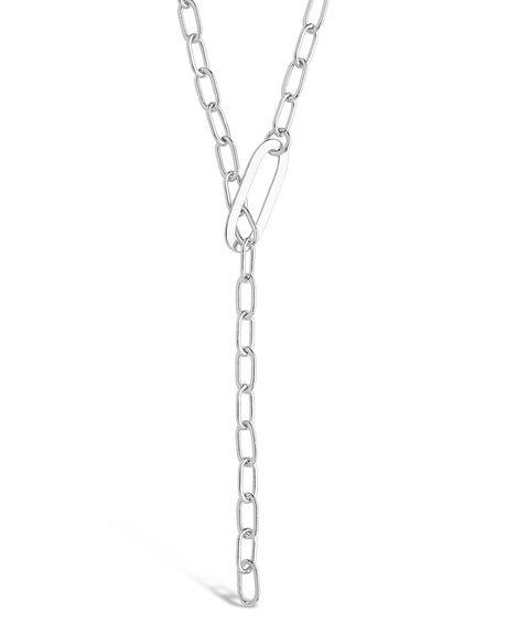 Chain Link Lariat Necklace by Sterling Forever