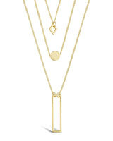 Geometric Multi Layer Necklace by Sterling Forever