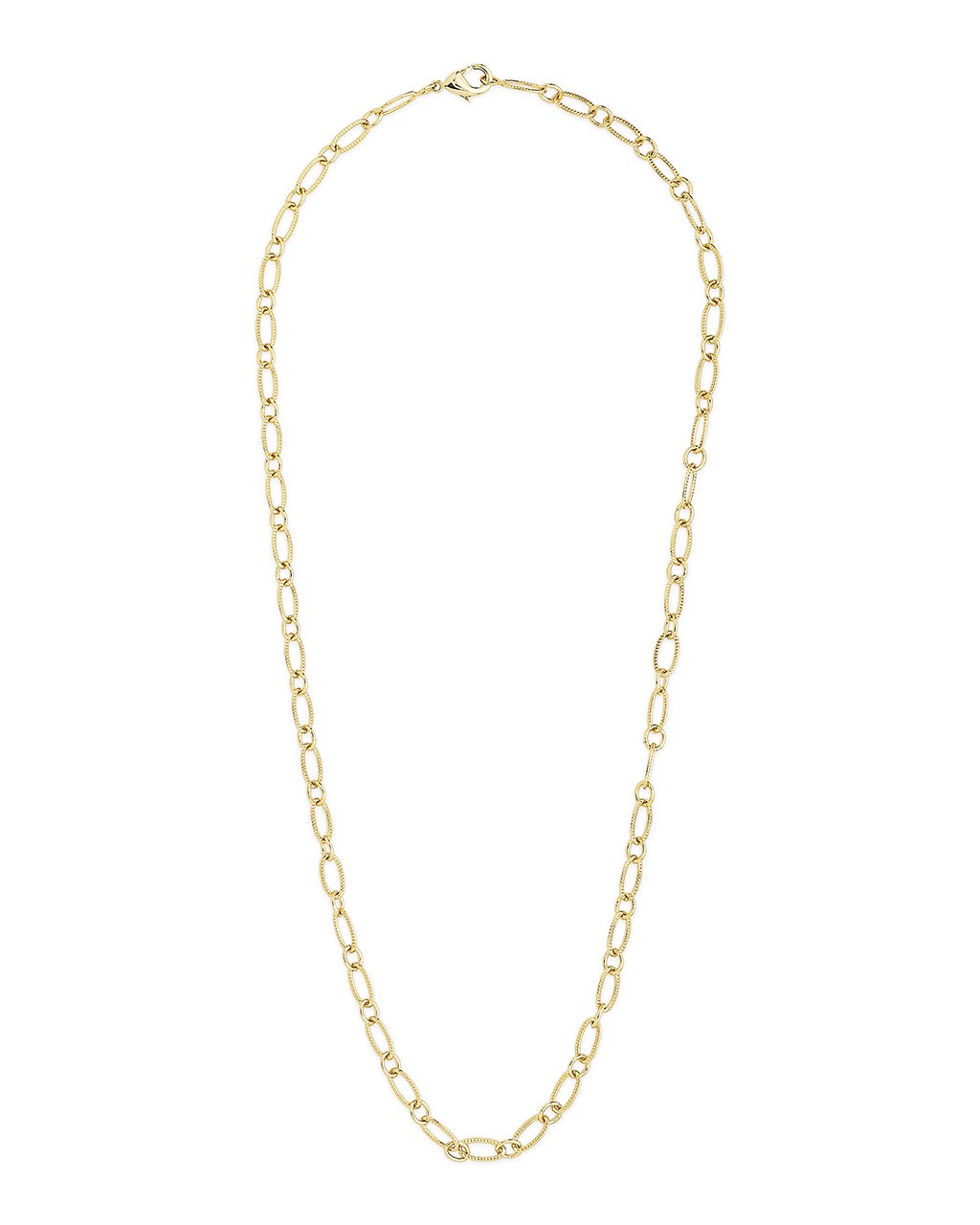 Textured Oval Link Chain by Sterling Forever