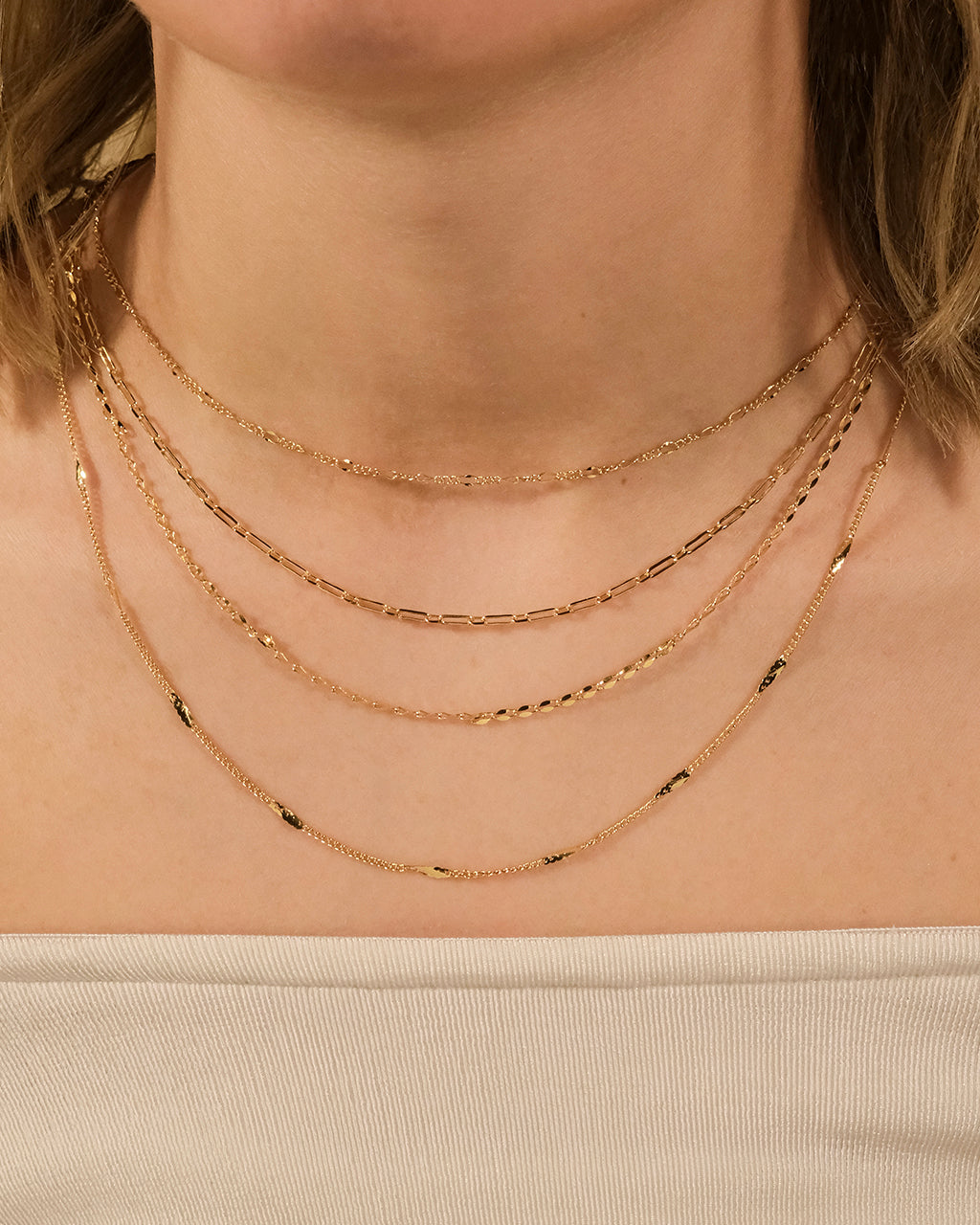 Four Layer Chain Necklace by Sterling Forever