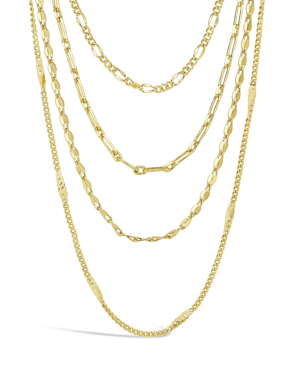 Four Layer Chain Necklace by Sterling Forever