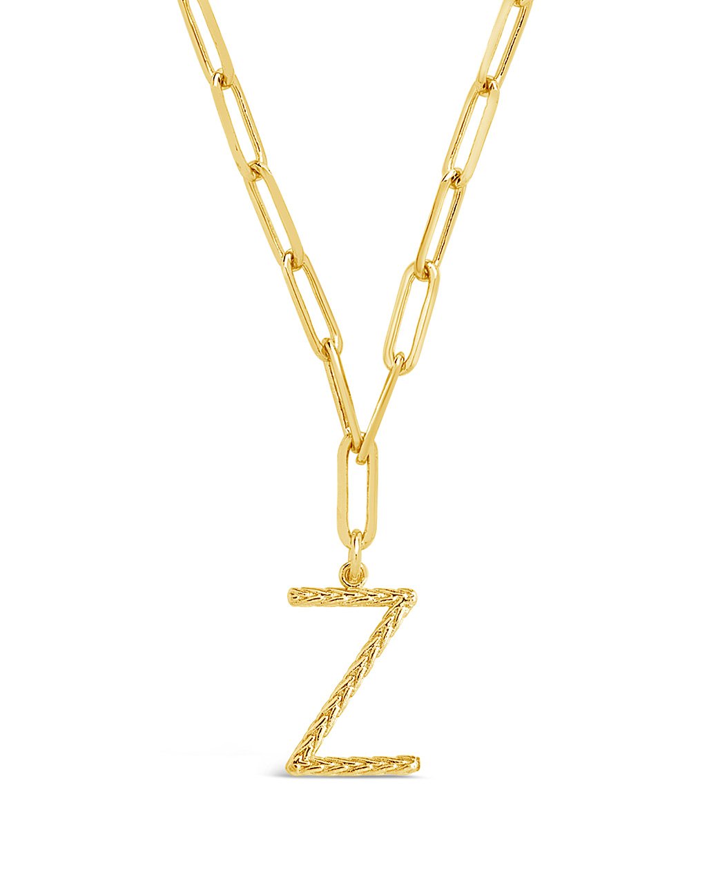 Braided Initial Pendant Necklace by Sterling Forever