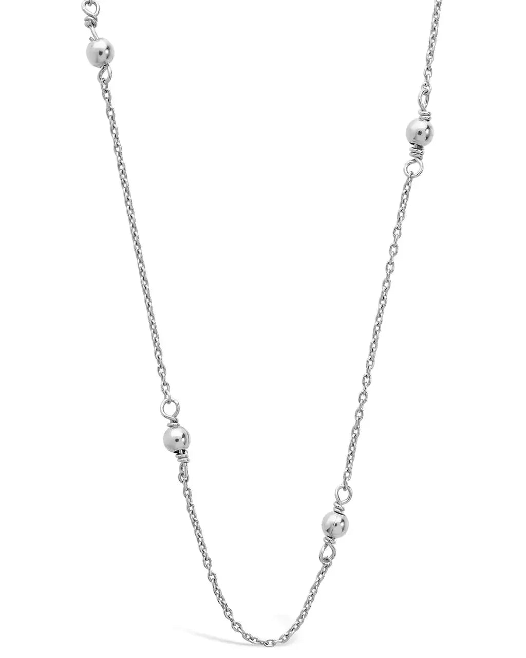 Sterling Silver Beaded Necklace by Sterling Forever