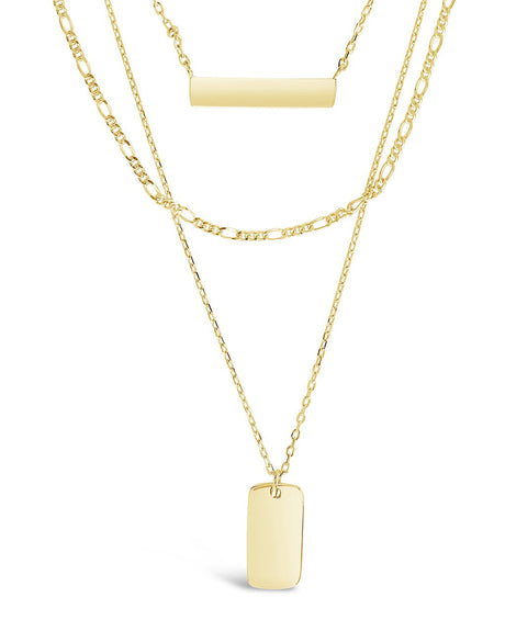 Sterling Silver Layered Bar Necklace by Sterling Forever