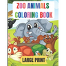 large print zoo animals coloring book: 50 Amazing coloring pages with thick lines, very easy for beginners- 8.5*11 inche large papers