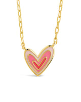 Amanda Enamel Heart Pendant Necklace by Sterling Forever