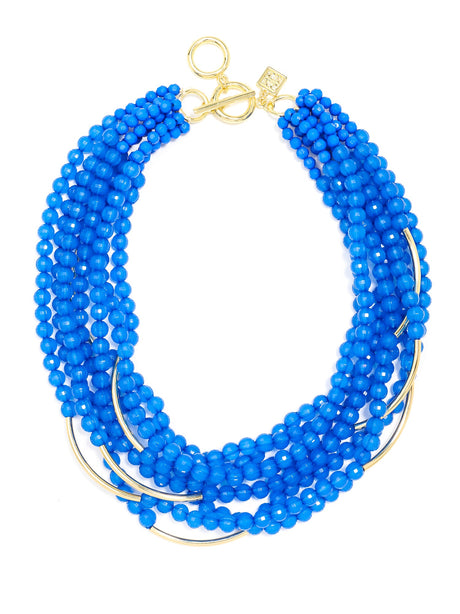 Catch The Wave Beaded Necklace by ZENZII