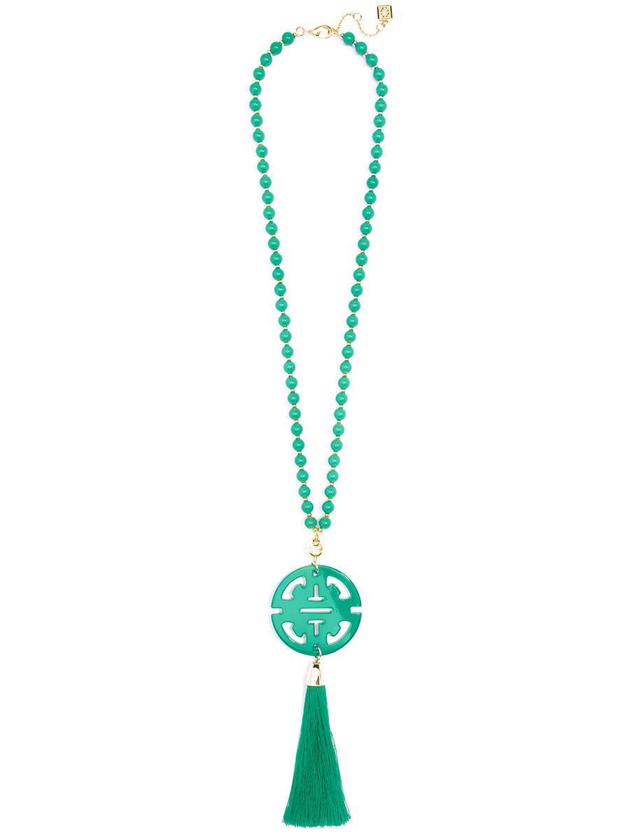 Nellie Tassel Pendant Necklace by ZENZII