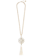 Nellie Tassel Pendant Necklace by ZENZII