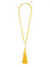 Faye Beaded Tassel Necklace by ZENZII