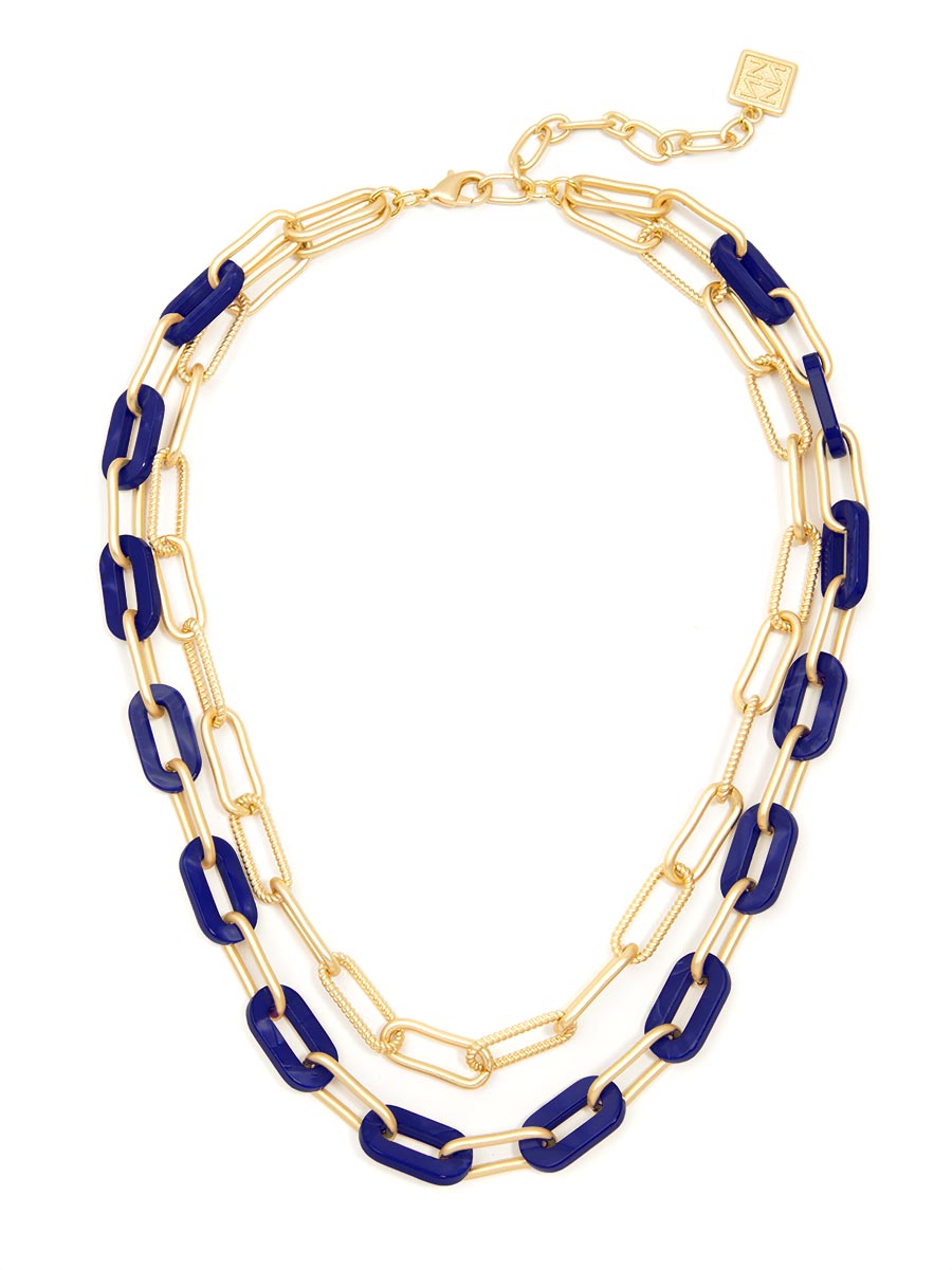 Lenna Layered Links Necklace by ZENZII