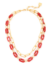 Lenna Layered Links Necklace by ZENZII