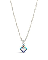 Azurine CZ & Enamel Pendant Necklace by Sterling Forever