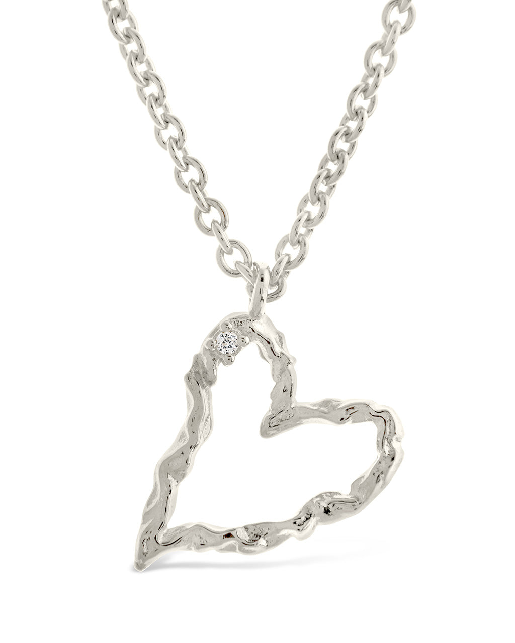 Amia CZ Heart Pendant Necklace by Sterling Forever