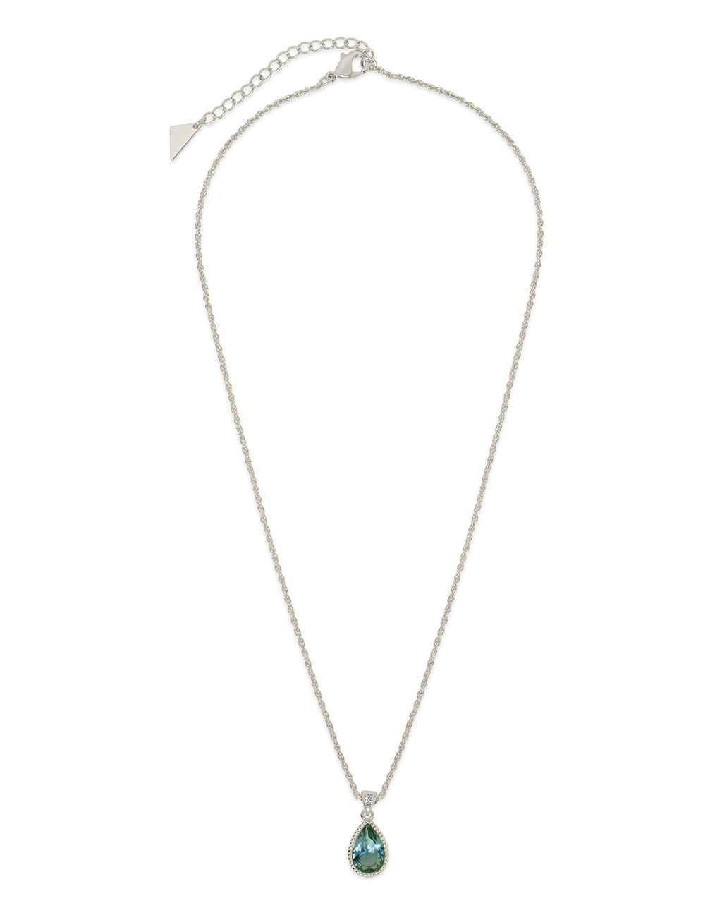 Ciana CZ Teardrop Pendant Necklace by Sterling Forever