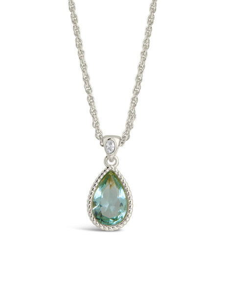 Ciana CZ Teardrop Pendant Necklace by Sterling Forever