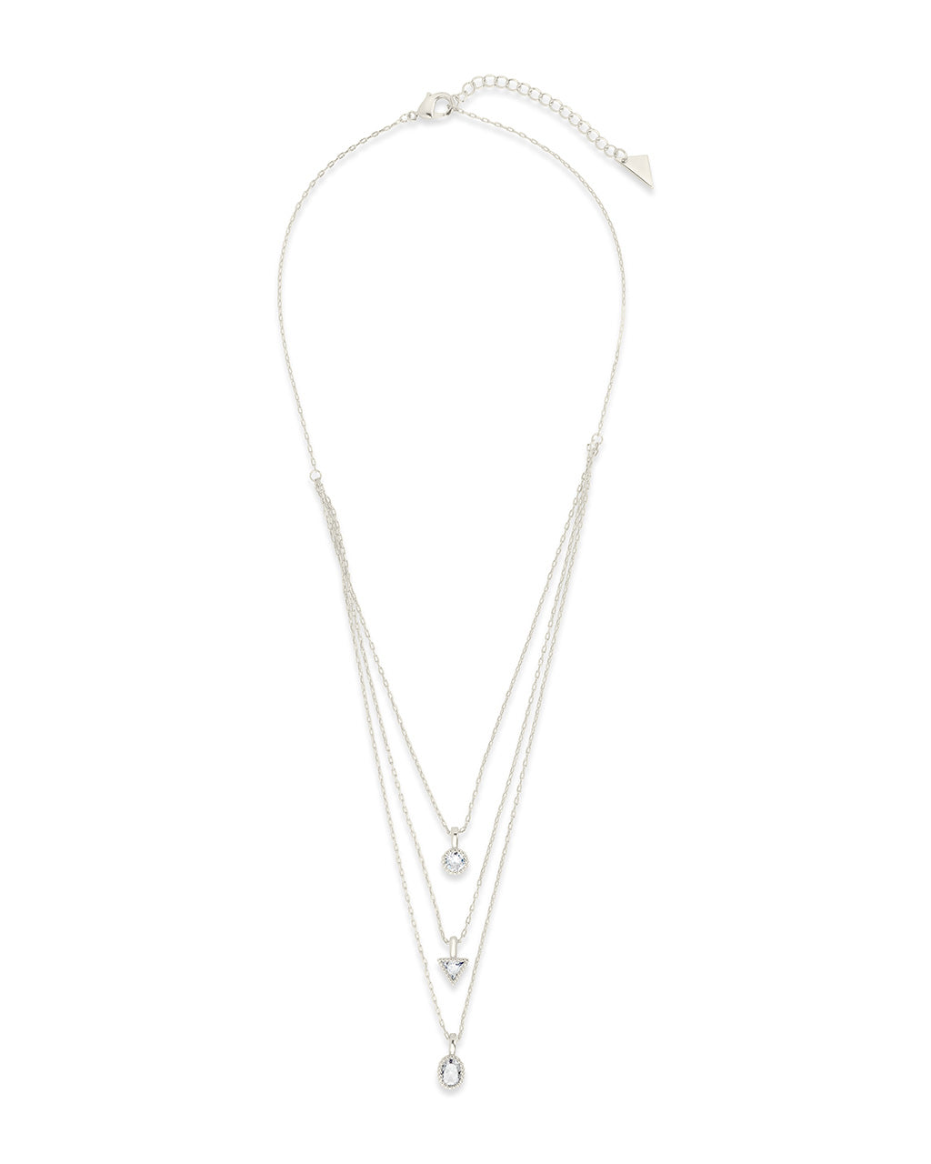 Julie CZ & Layered Chain Necklace by Sterling Forever