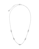 Sterling Silver Delicate Knot Station Necklace by Sterling Forever