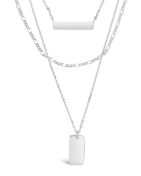 Triple Layered Bar Necklace by Sterling Forever