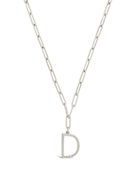 Braided Initial Pendant Necklace by Sterling Forever