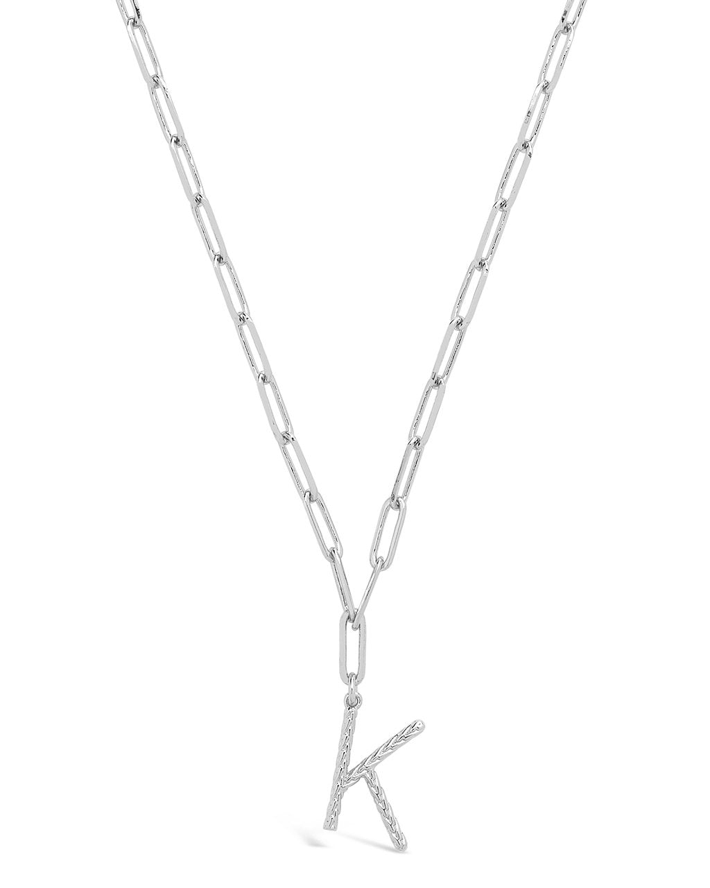 Braided Initial Pendant Necklace by Sterling Forever