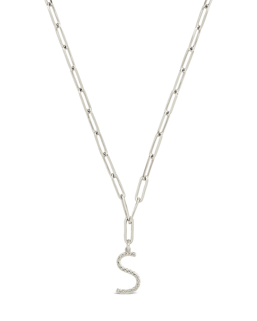 Braided Initial Pendant Necklace by Sterling Forever