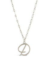 Textured Initial Charm Pendant Necklace by Sterling Forever