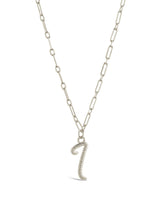 Textured Initial Charm Pendant Necklace by Sterling Forever