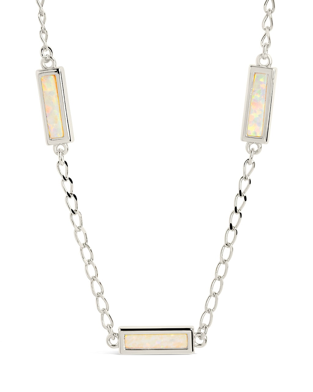 Pavati Gemstone Station Necklace by Sterling Forever