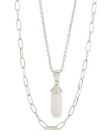 Nerissa Pearl & Chain Layered Necklace by Sterling Forever