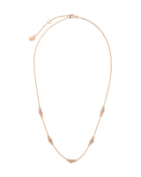 Sterling Silver Delicate Knot Station Necklace by Sterling Forever