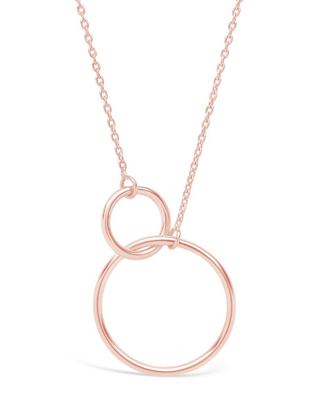 Sterling Silver Interlocking Open Circle Pendant by Sterling Forever