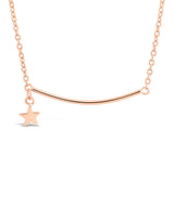 Sterling Silver Polished Bar & Star Drop Necklace by Sterling Forever