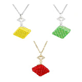 Studded Cube Pendant Necklace by BeyondEnvy