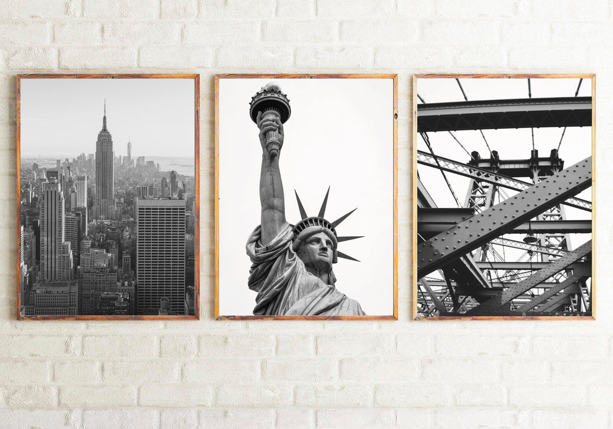 Set Of 3 New York Photography Dressing Room Bedroom Wall Home Decor Prints by WinsterCreations™ Official Store