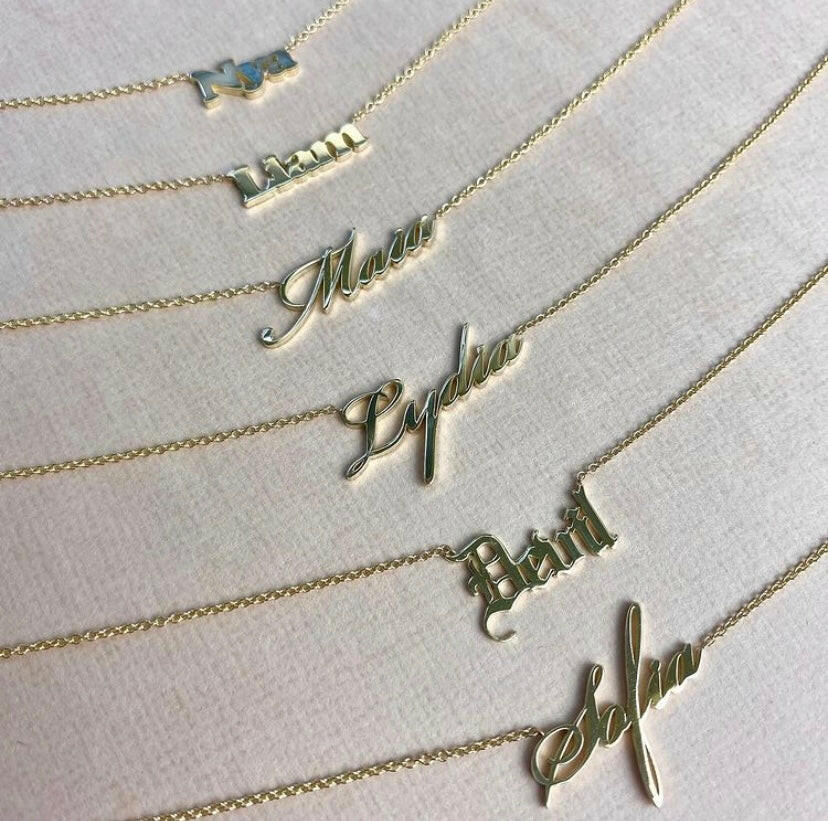 14k Customized Name Necklace by VicStoneNYC Fine Jewelry