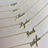 14k Customized Name Necklace - Korean Letter by VicStoneNYC Fine Jewelry