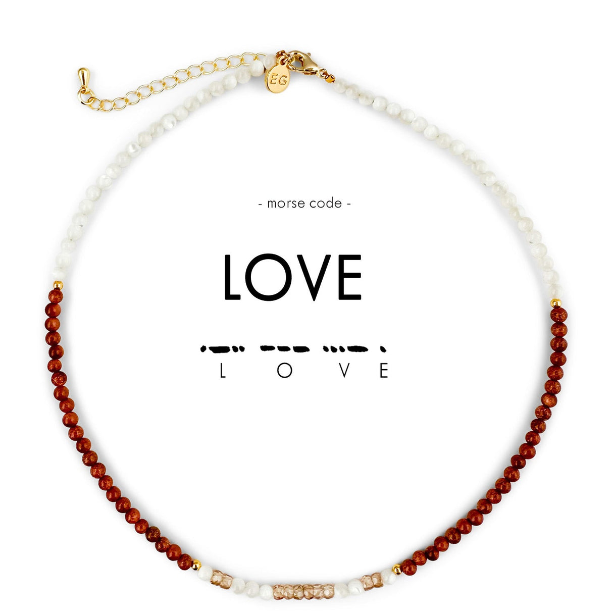 Morse Code Necklace: LOVE by ETHICGOODS