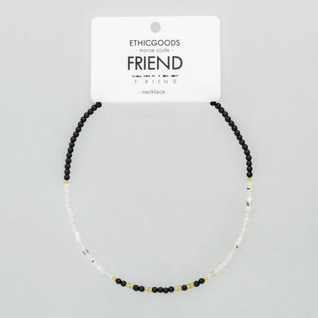 Morse Code Necklace: FRIEND by ETHICGOODS