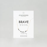 Morse Code Dainty Stone Necklace // Brave by ETHICGOODS